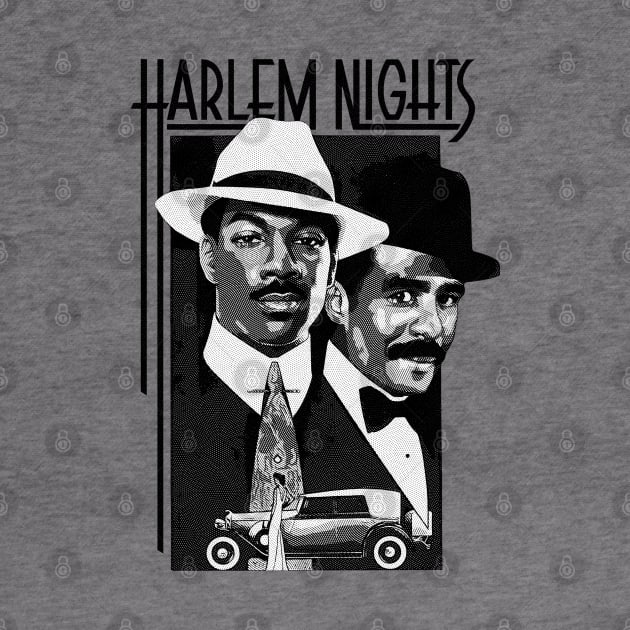 Harlem Nights Engraved Black by Chillashop Artstudio